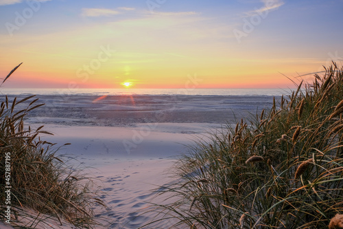 Gorgeous Sunset on the Coast of northern Jutland  Denmark  Europe