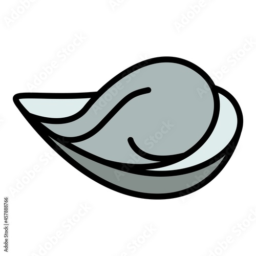 Mollusk icon. Outline mollusk vector icon color flat isolated