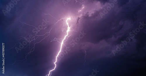 lightning on a stormy night