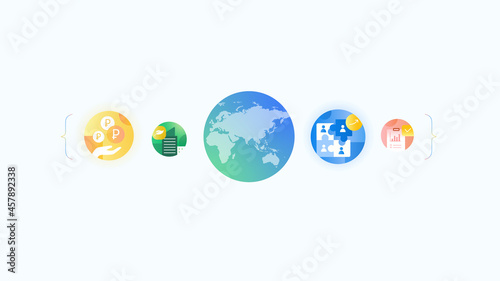 Corporate social responsibility sign. Sustainable Development Goals illustration. SDG signs. Pictogram for ad, web, mobile app, promo. Vector illustration element