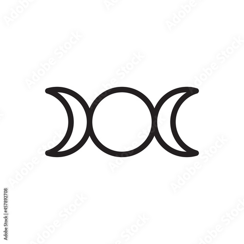 Vector wicca icon. Flat illustration of wicca isolated on white background. Icon vector illustration sign symbol. photo