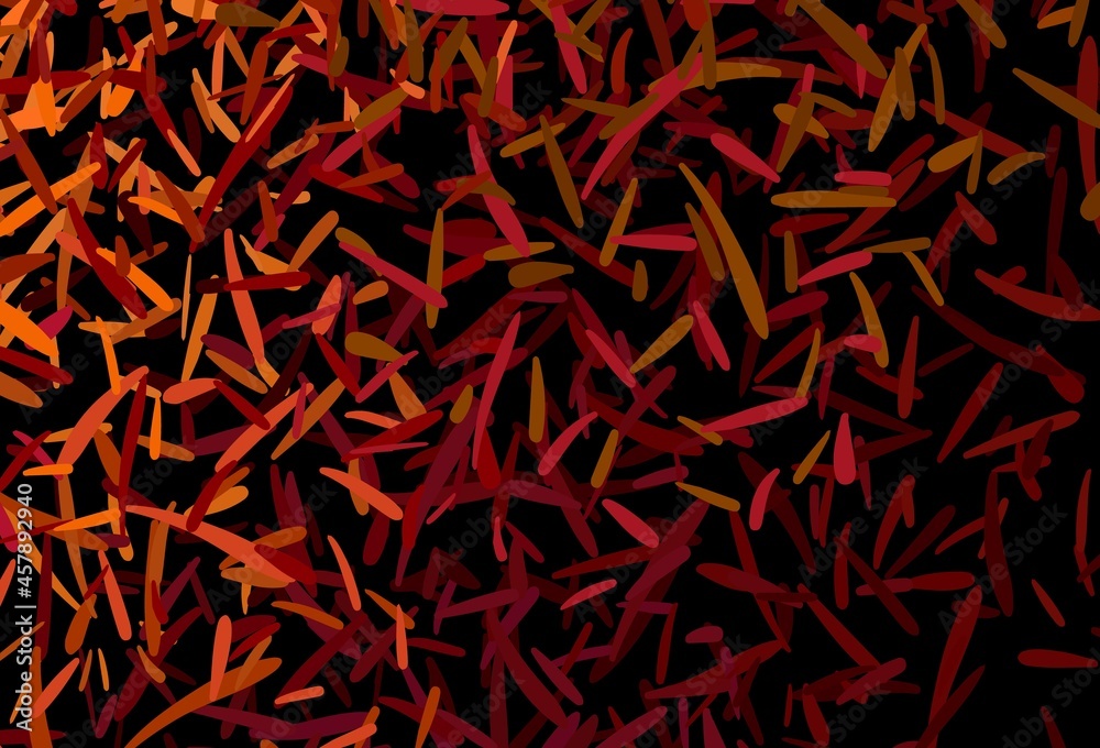 Dark Red, Yellow vector pattern with sharp lines.