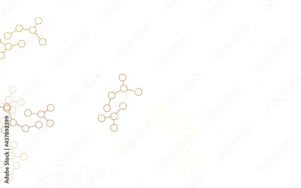 Light Yellow vector template with artificial intelligence structure.