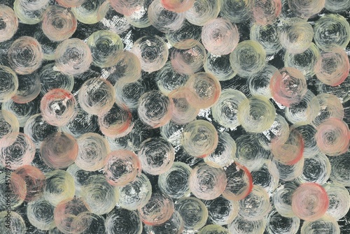 Bright Decorative Abstract Gray with pink Bokeh Background, Paint Strokes, Artistic Rough Stylized Banner Texture