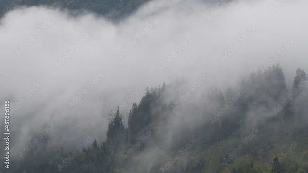 Epic Mountain Clouds Mist in Austria at Sunset Sunrise