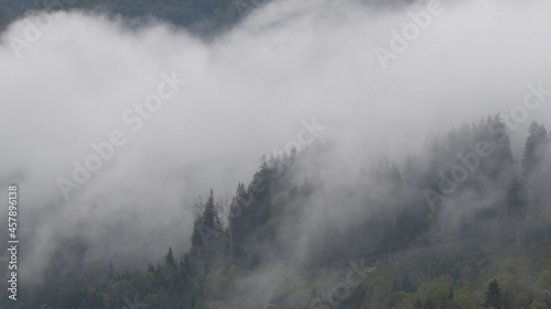 Epic Mountain Clouds Mist in Austria at Sunset Sunrise