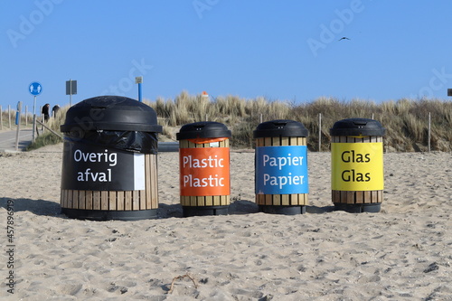 containers in the beach photo