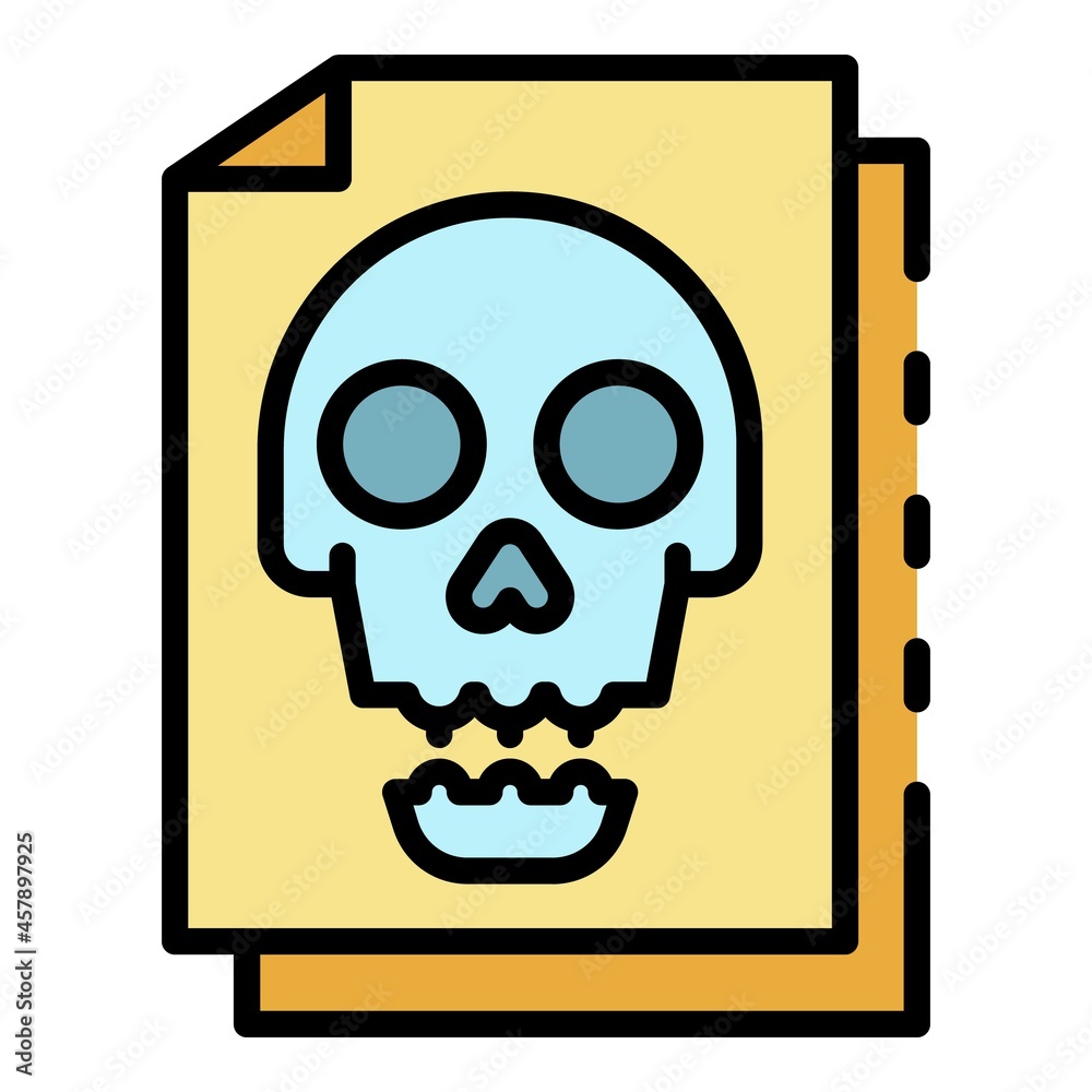 Infected files icon. Outline infected files vector icon color flat isolated Infected files icon. Outline infected files vector icon color flat isolated