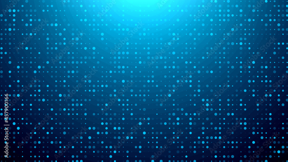 Fototapeta premium Abstract dot blue green pattern gradient texture technology background.