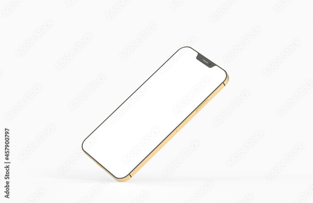 Modern smartphone mockup, isometric position. Realistic 3d Modern smartphone mockup, isometric position. Realistic 3d