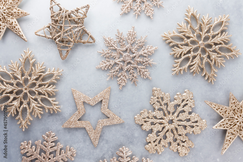 Christmas decor background. Flat lay, top view. Christmas decor background. Flat lay, top view.