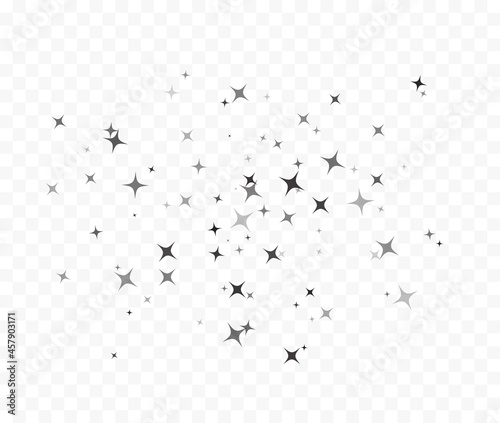 Cloud of stars. Sparkles stars isolated on white background. Starry sky. Vector illustration