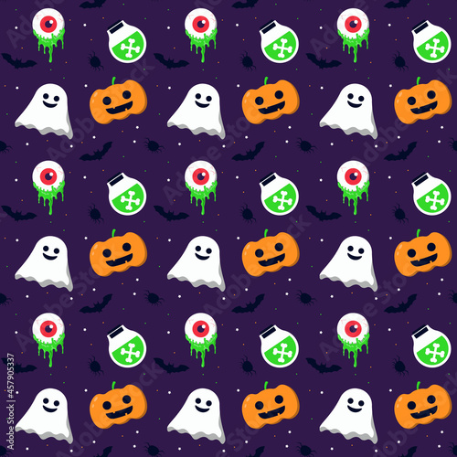 Abstract halloween pattern design background. Vector.