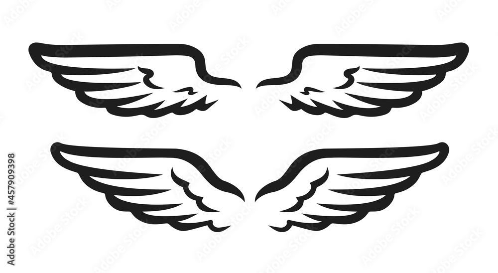 Obraz premium Wings icon design template vector isolated illustration