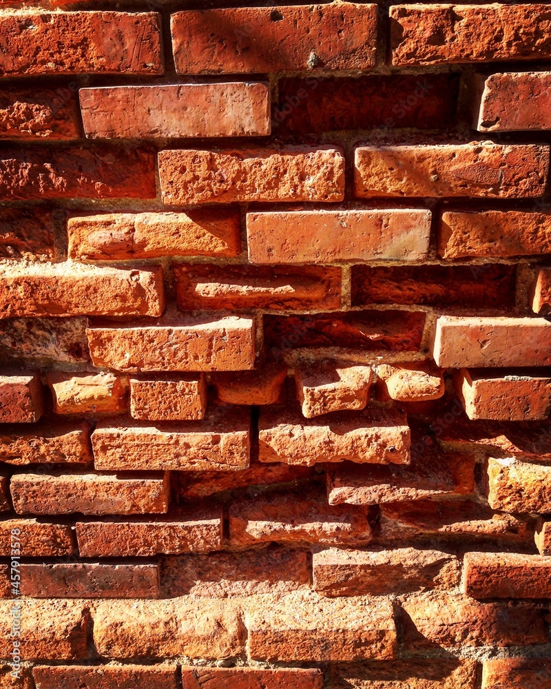 bricks - wall - orange - construction bricks - wall - orange - construction