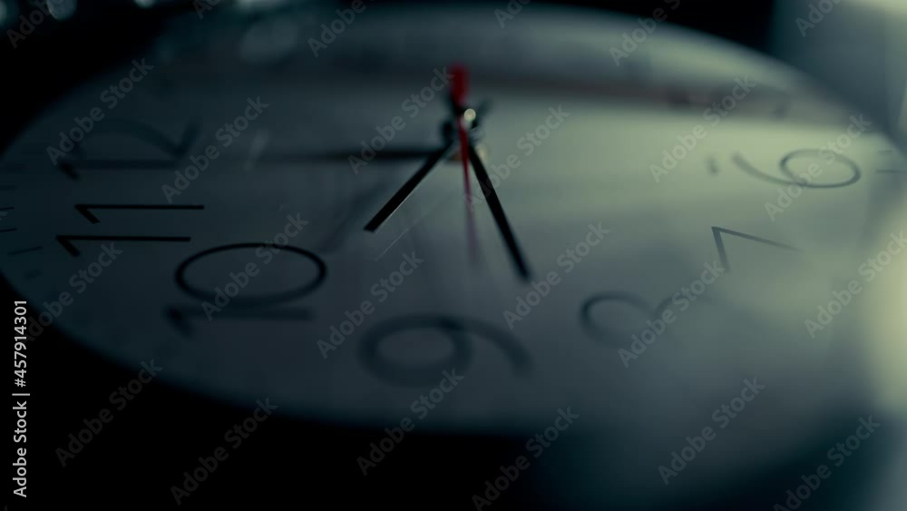 Timlapsing Clock Clock face time lapse. Clock time ticking on a classic Wall Clock ...