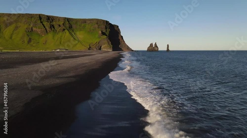 Reynisfjara Beach (Reynisdrangar) in Iceland by Drone in 4K - 4