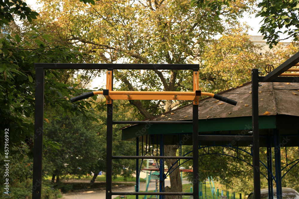 horizontal bar on the playground horizontal bar on the playground