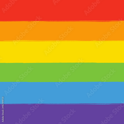 LGBT LGBTQ  Pride Hearts and Slogans Social Media Post Template. Love is Love  Be Proud  Be Yourself. Hearts in LGBT Flag Colours. Vector Design Element for LGBT Pride Social Post  Square Banner  Logo