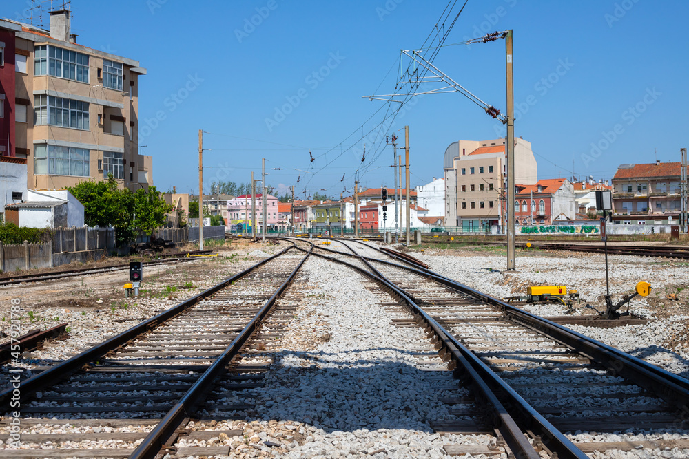 Railway museum in city Entroncamento, Portugal