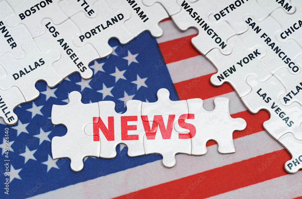 The USA flag has city name puzzles and puzzles with the inscription - News The USA flag has city name puzzles and puzzles with the inscription - News