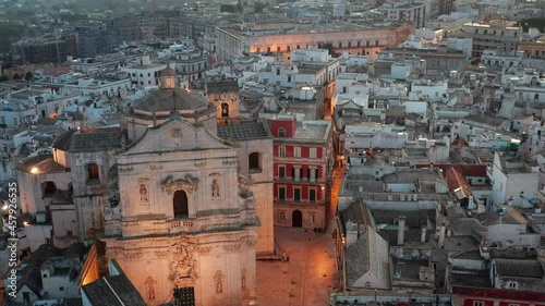 Aerial view of Martina Franca, Italy. Puglia