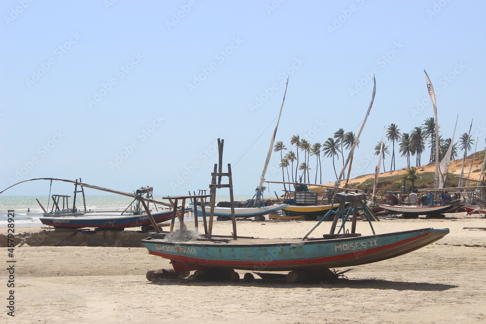 boats on the beach, Lagoinha, Ceará, Brasil