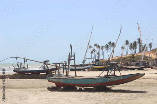 boats on the beach  Lagoinha  Cear    Brasil