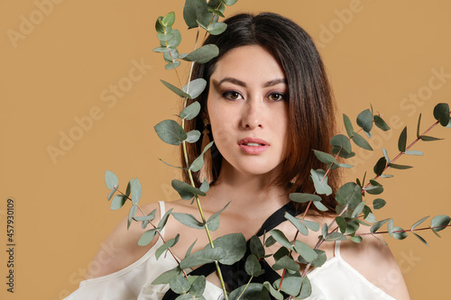 Beautiful young Asian woman...