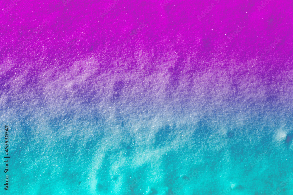 Colored snow texture with pink, blue, magenta colors for art design backgrounds - obrazy, fototapety, plakaty 