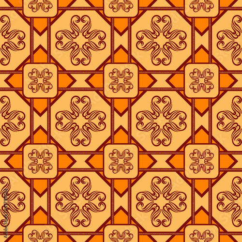 Traditional Seamless Pattern Retro Style Batik