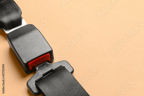 Car seat belt on color back...