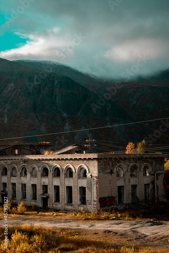 old abandoned railway station, northern mountains