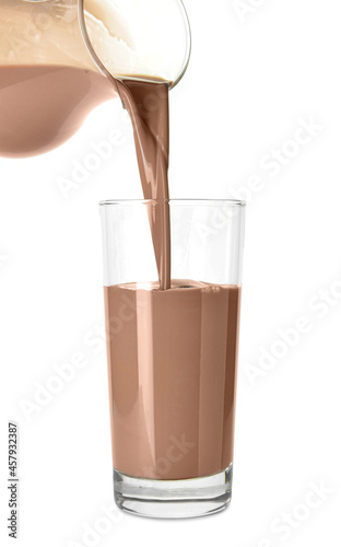 Pouring of tasty chocolate ...