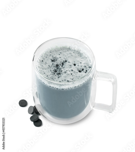 Glass cup of tasty Charcoal...