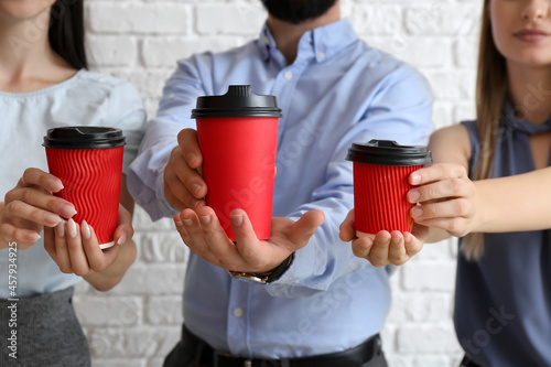 Business people offering re...