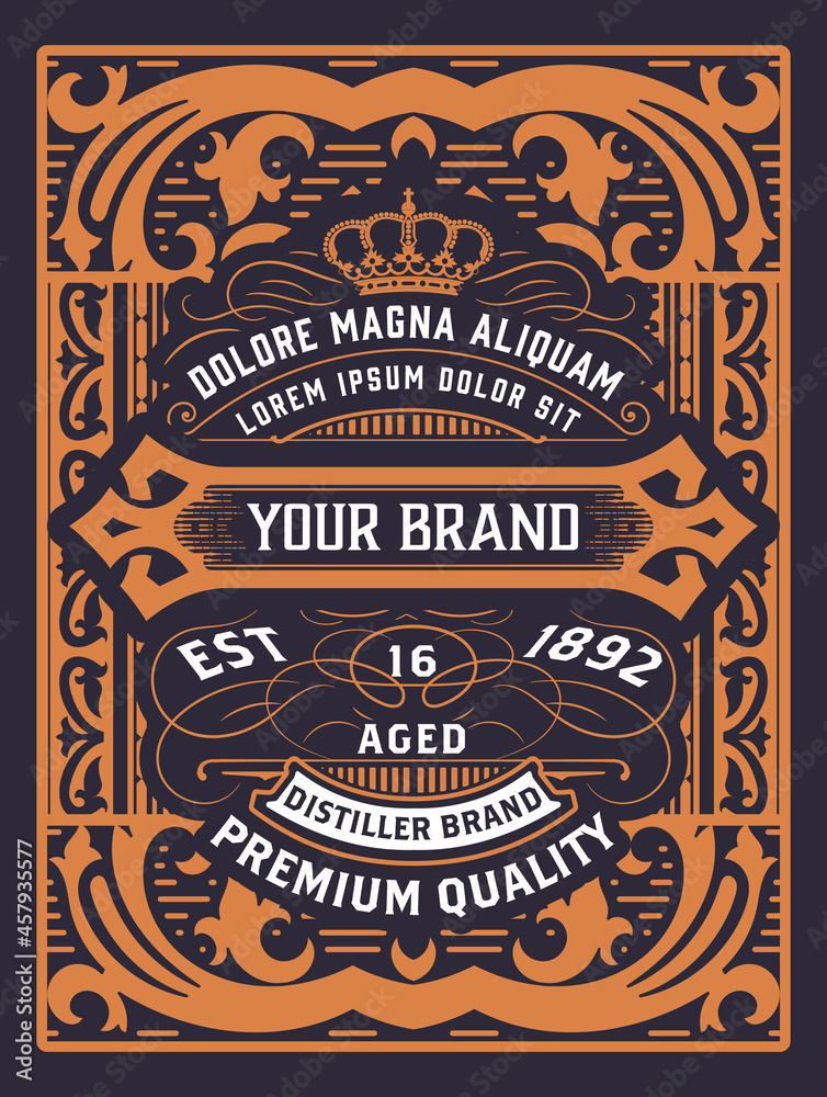 Obraz premium Western card with vintage style