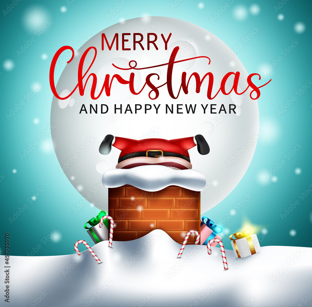Merry christmas greeting vector design. Merry christmas text with funny