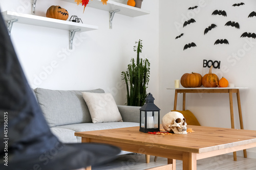 Halloween home decor with a...