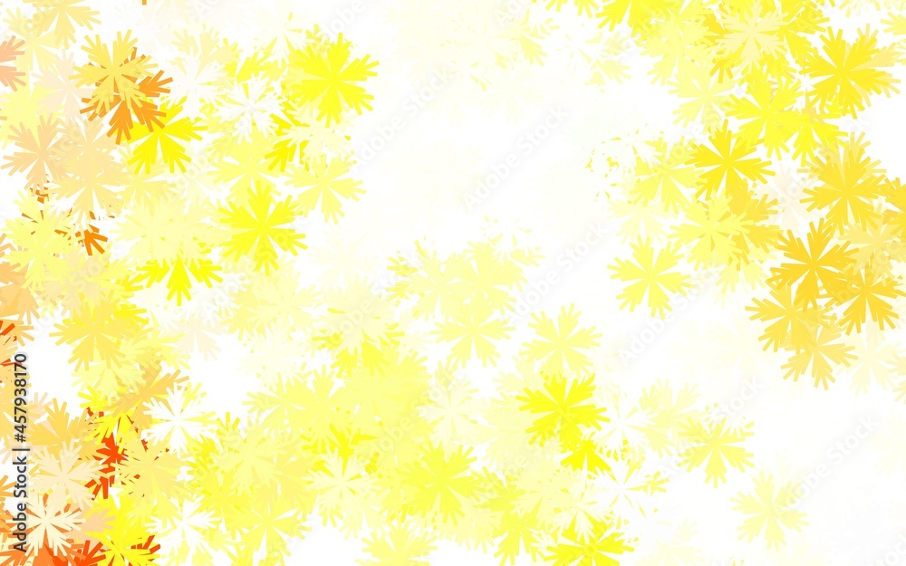 Light Red, Yellow vector elegant pattern with flowers. Light Red, Yellow vector elegant pattern with flowers.