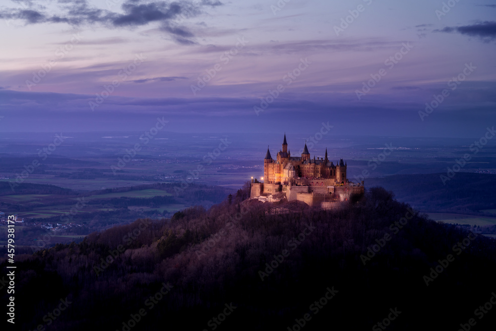 Hohenzollern Castle at night - Baden-Wurttemberg, Germany