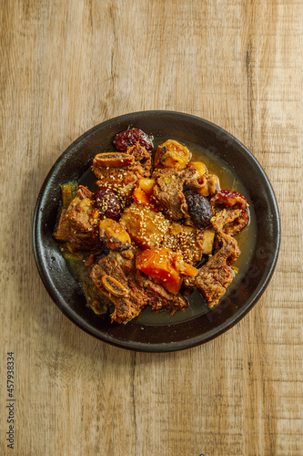 Korean style stewed ribs 'Galbi Jjim'