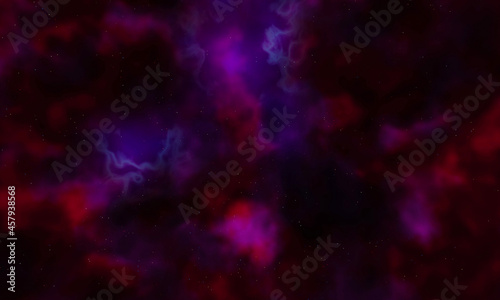 Space with cosmic clouds or the Milky Way full of colorful stars in the sky. Galaxy with clouds. Nebula or galaxies. Space travel. Clouds or colorful gas. 3D Rendering.