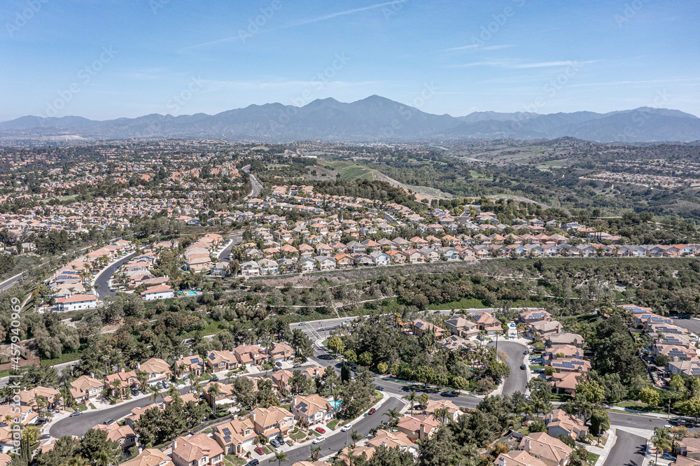 Aerial View of a Master Planned Suburban California Neighborhood