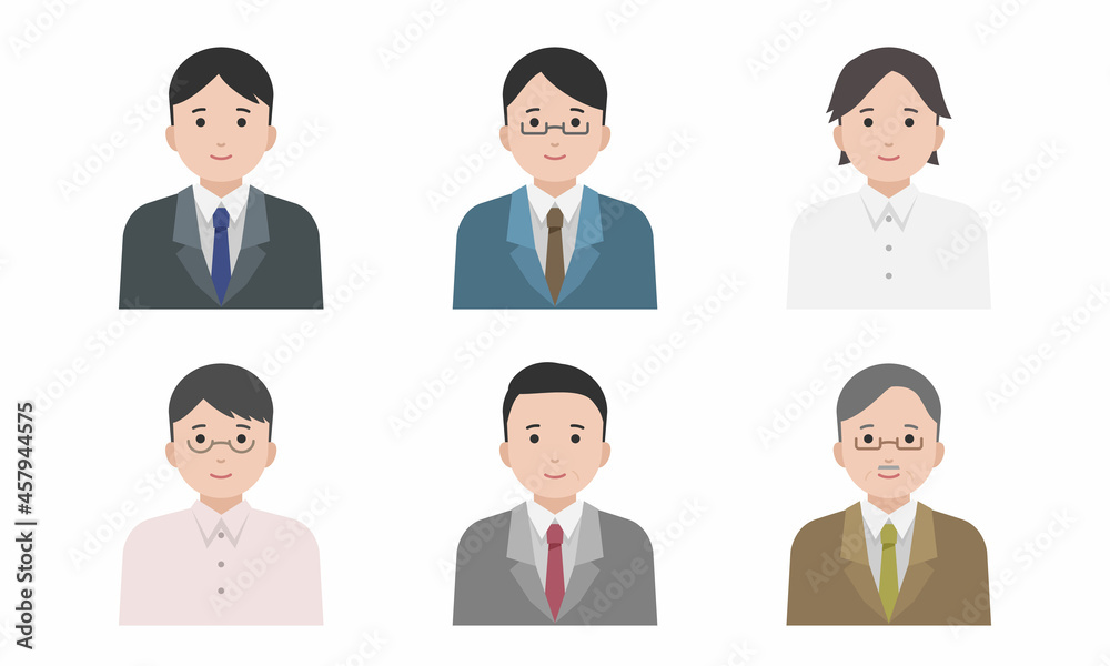 ビジネスマンのイラストセット ビジネスマンのイラストセット