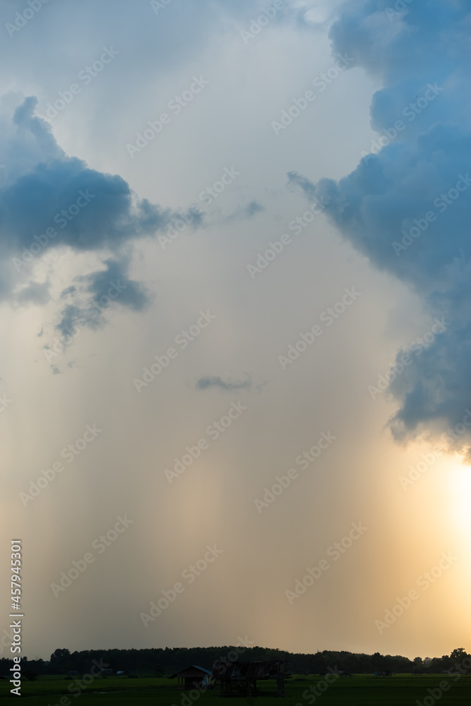 Storm clouds with the rain. Pouring rain and dark clouds. Storm clouds with the rain. Pouring rain and dark clouds.