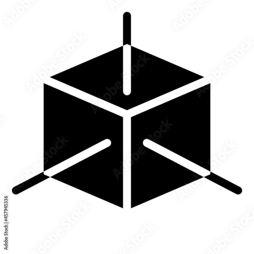 3d cube icon vector element design