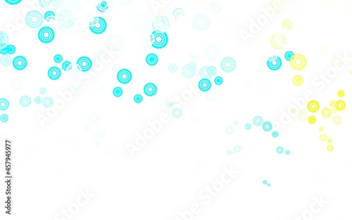 Light Blue, Green vector template with circles.