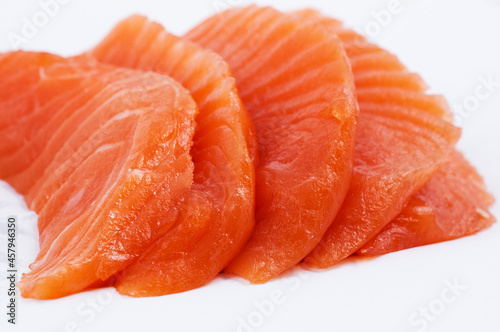 Salmon fillet isolated on white