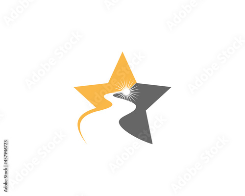 Road way in the stars logo